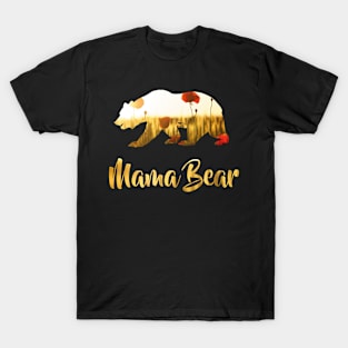 Mama Bear Mother's Day Mother Mom Flowers Gift bab T-Shirt